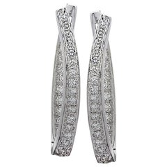 In and Out Diamond Hoop Earrings 