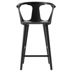 In Between Sk7 Counter Stool, Black Lacquered Oak by Sami Kallio for &Tradition