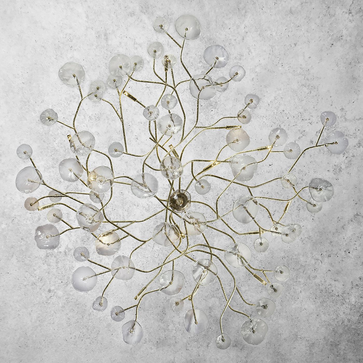 Contemporary In Bloom Phytomorphic Ceiling Lamp #1 For Sale