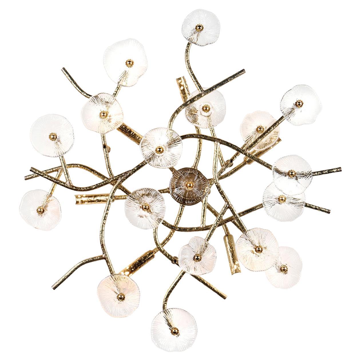 In Bloom Phytomorphic Ceiling Lamp #2 For Sale