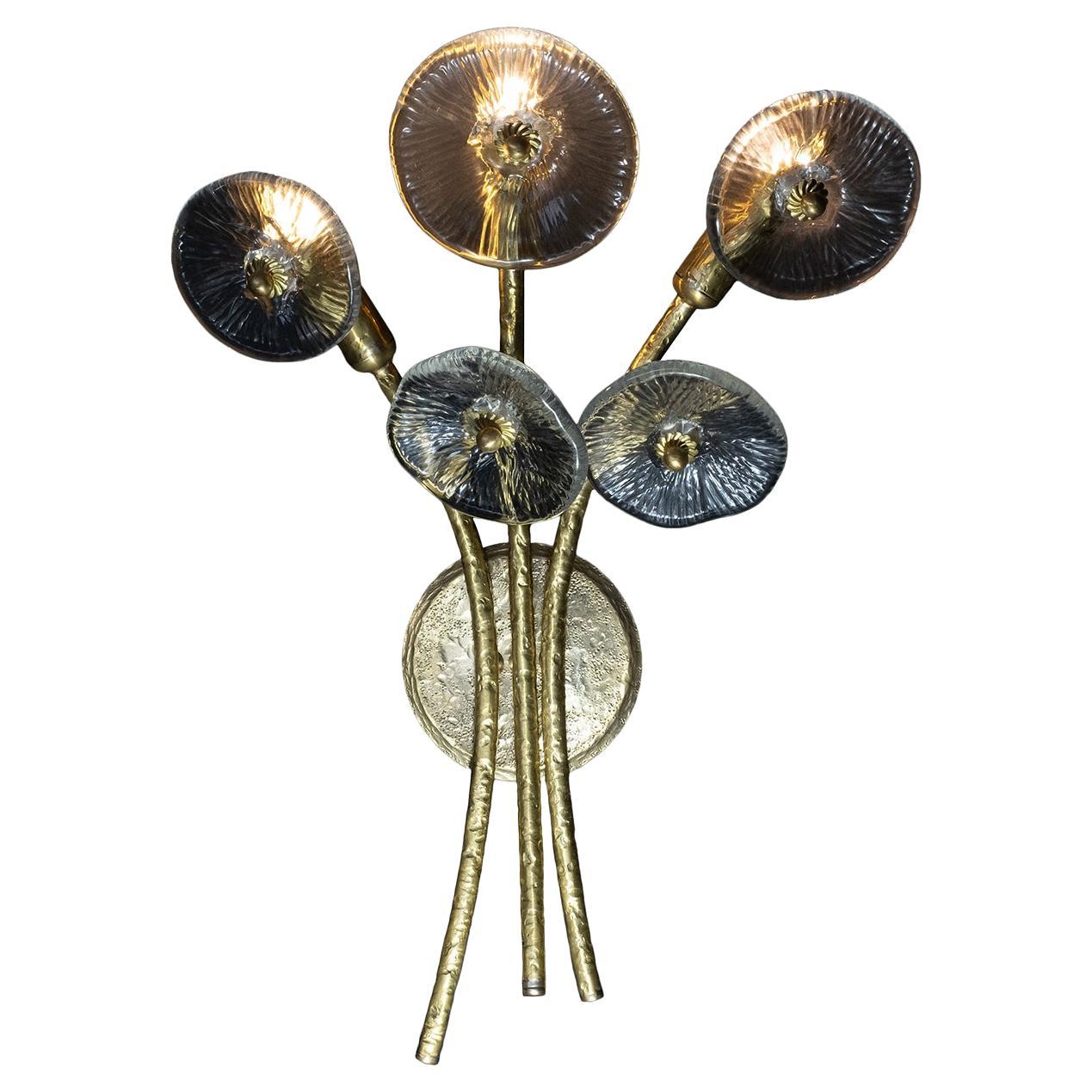 In Bloom Phytomorphic Wall Lamp For Sale