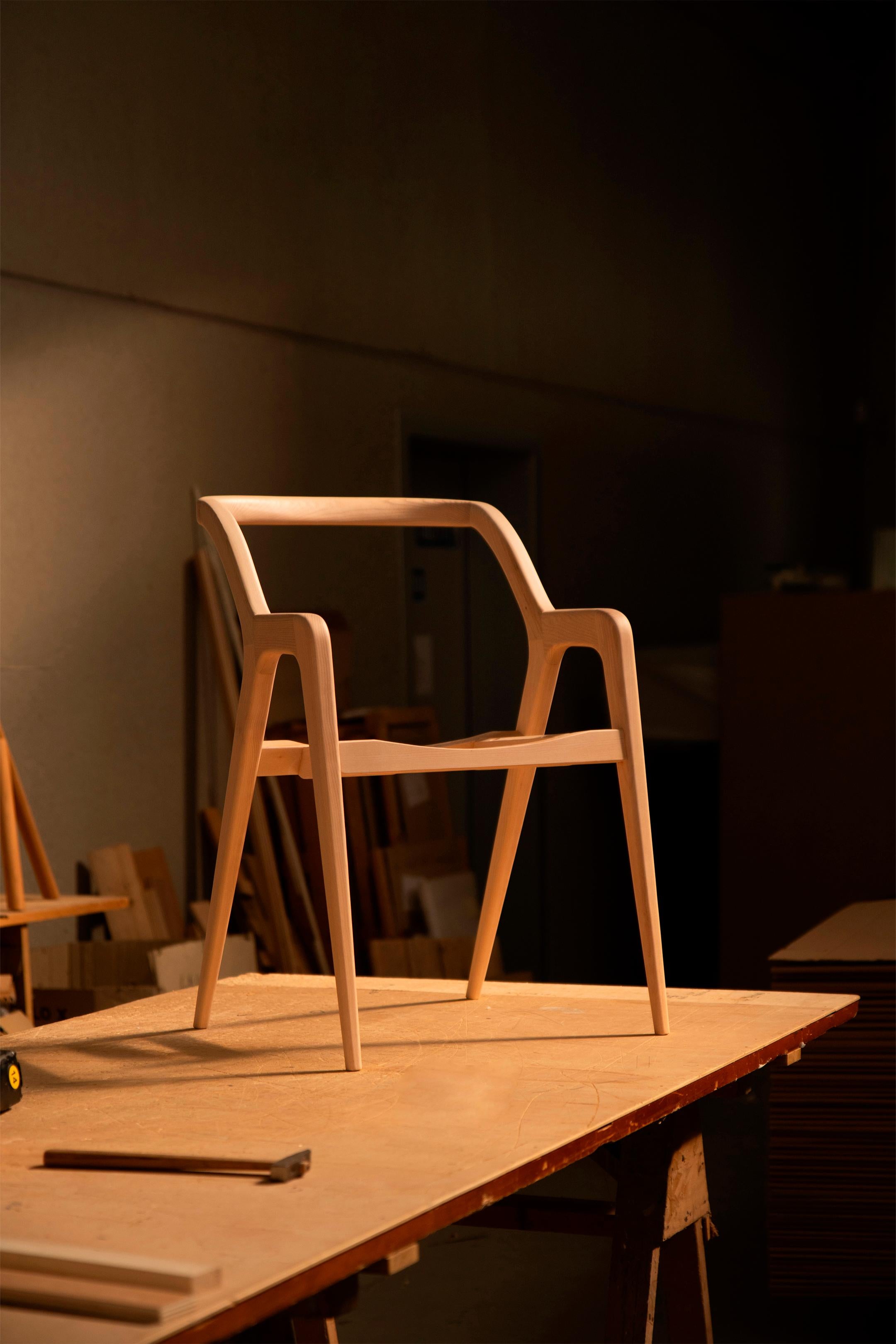natural wood chair