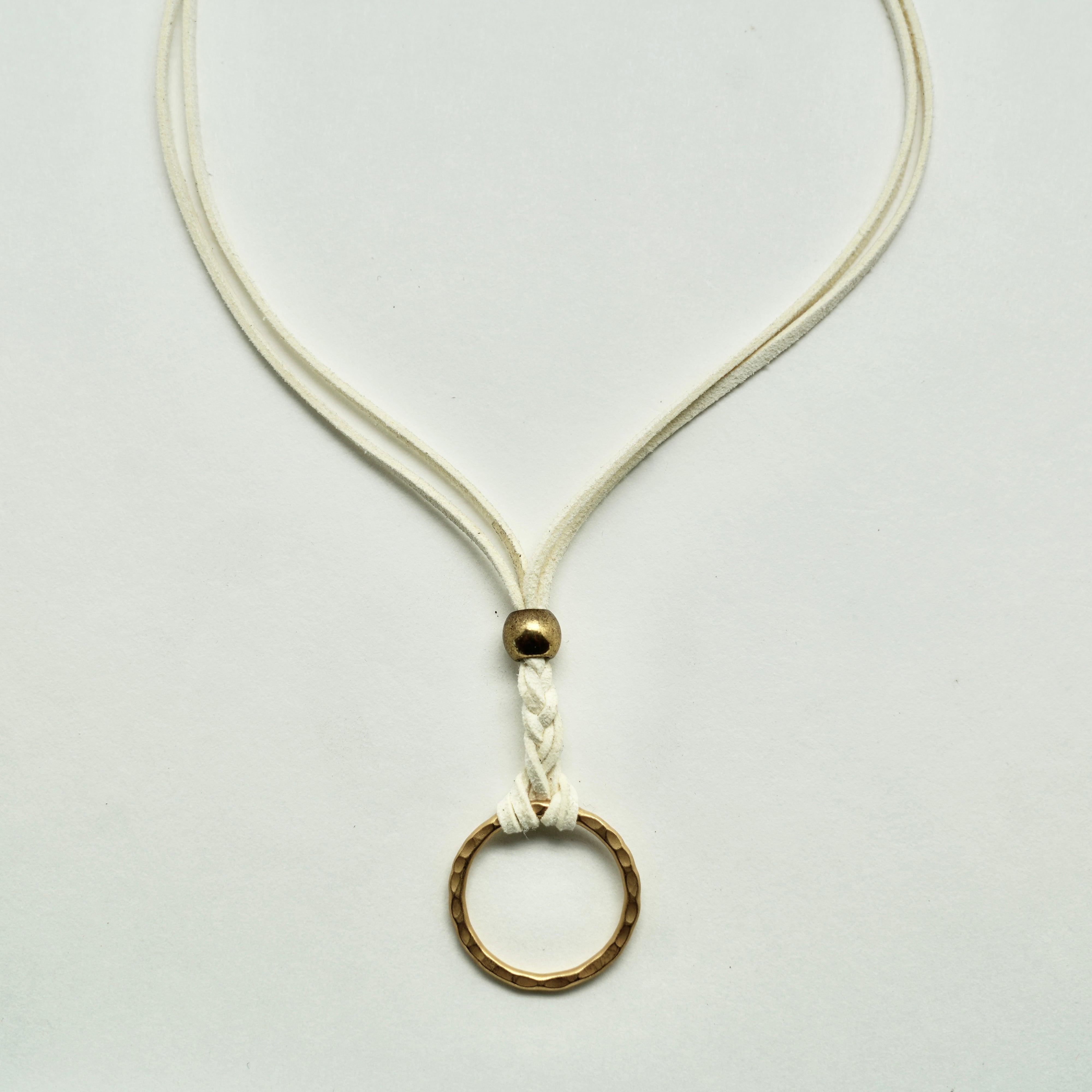 In Circles Suede Necklace In New Condition For Sale In Newport Beach, CA