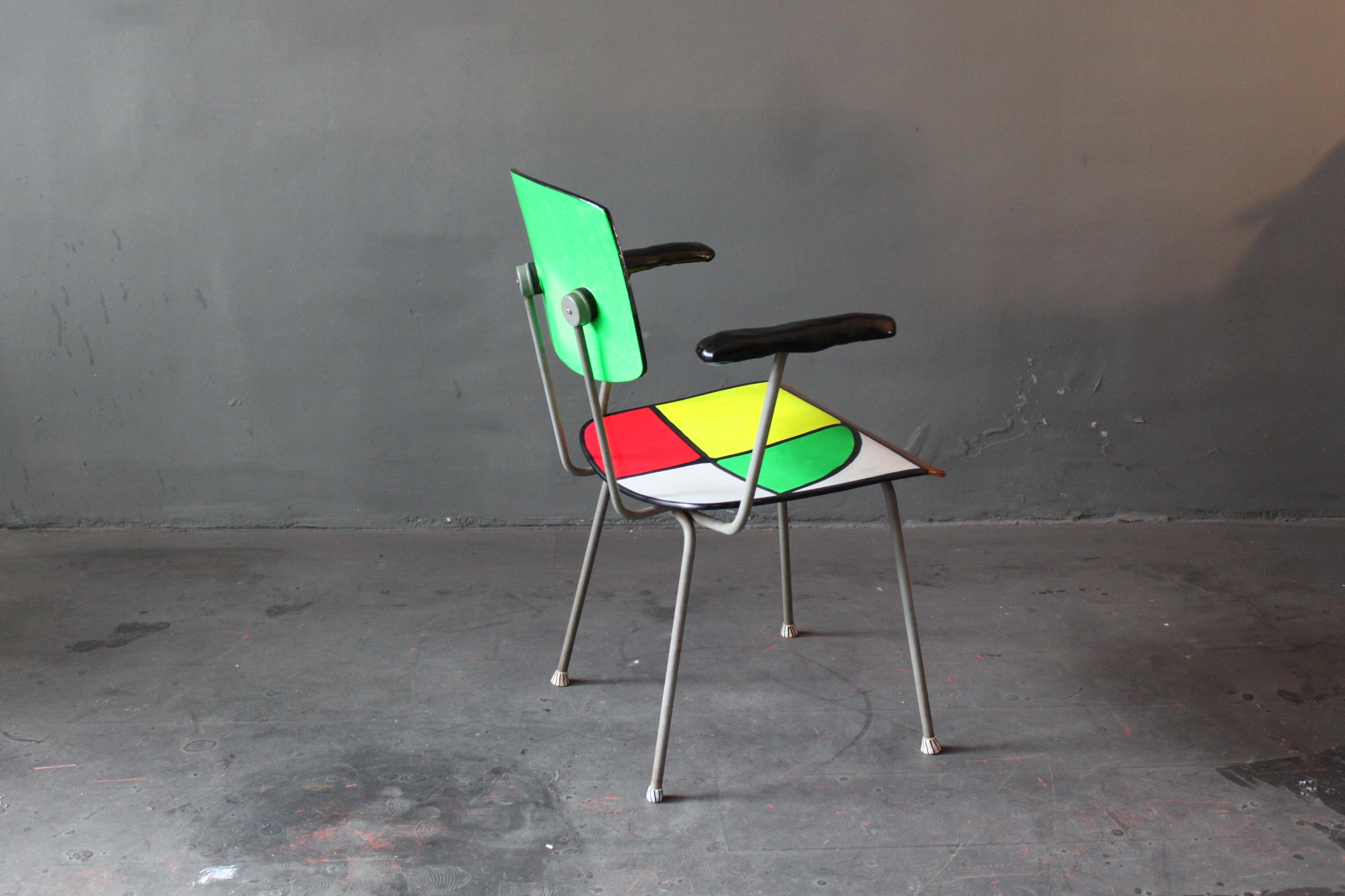 20th Century In Color We Trust Chair by Wim Rietveld/ Contemporized by Markus Friedrich Staab For Sale