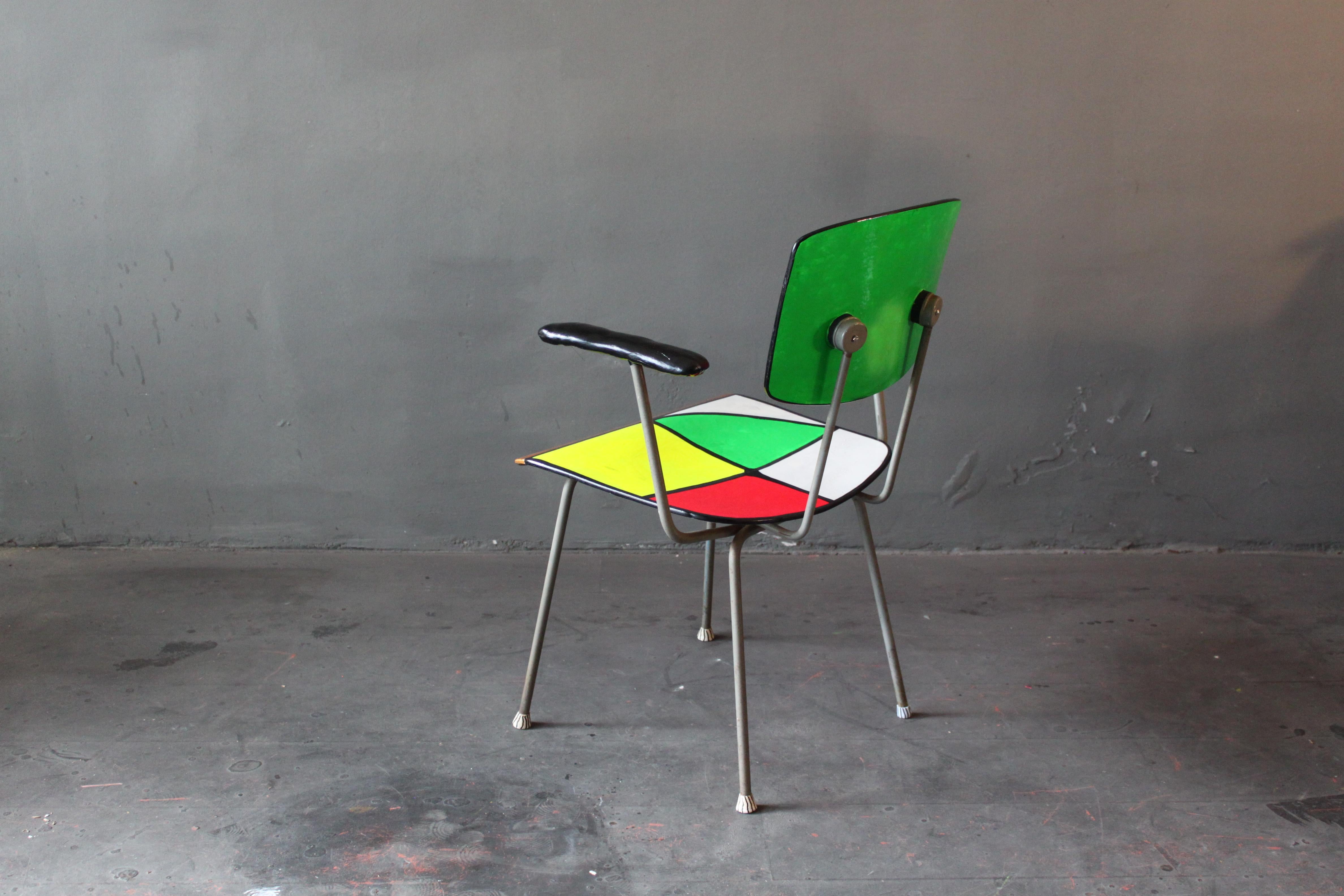 In Color We Trust Chair by Wim Rietveld/ Contemporized by Markus Friedrich Staab For Sale 1