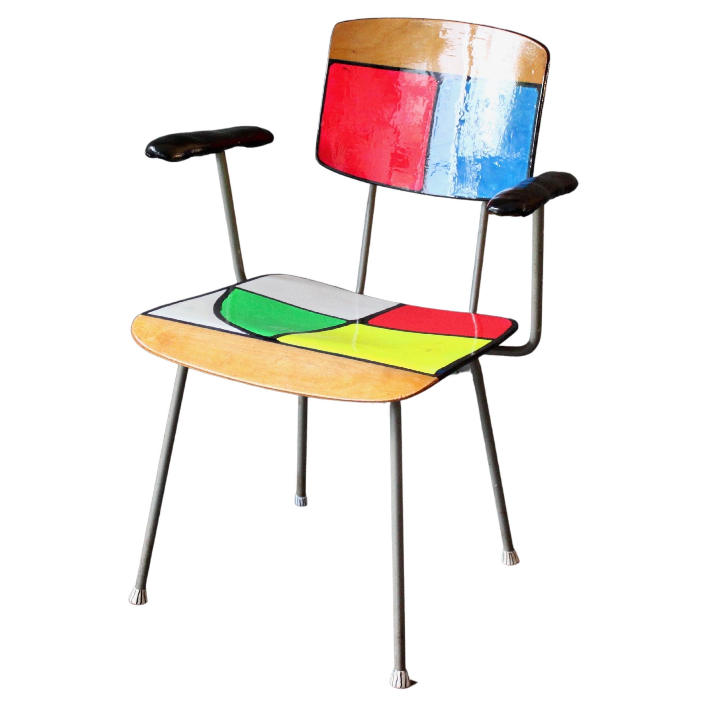 In Color We Trust Chair by Wim Rietveld/ Contemporized by Markus Friedrich Staab For Sale
