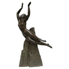 "In Flight' an Art Deco Bronze Figure by Pierre Le Faguays 