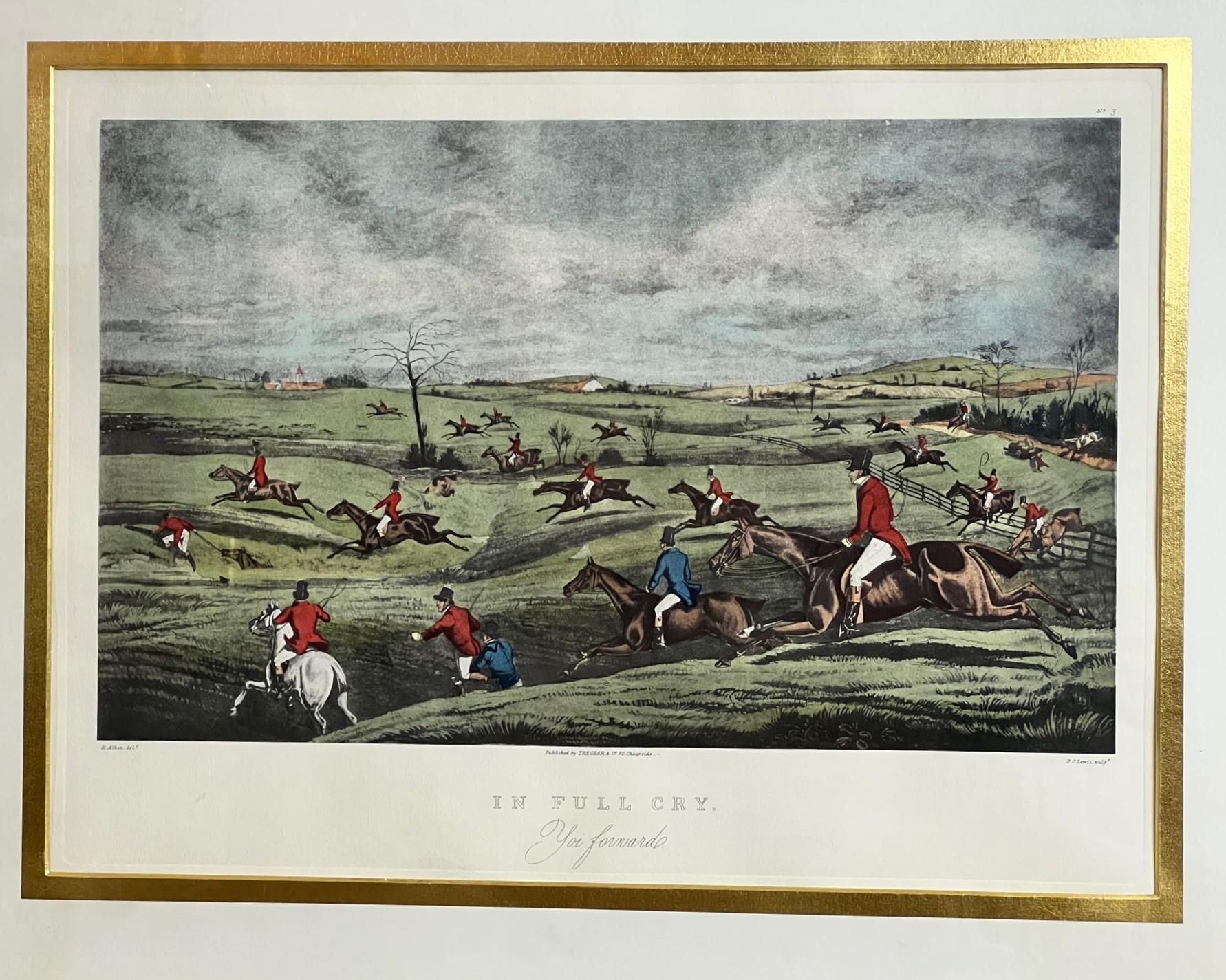 Henry Thomas Alken (1785-1854) artist, a fox hunting lithograph: 