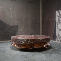 in Hale Rouge Belge Copper Coffee Table