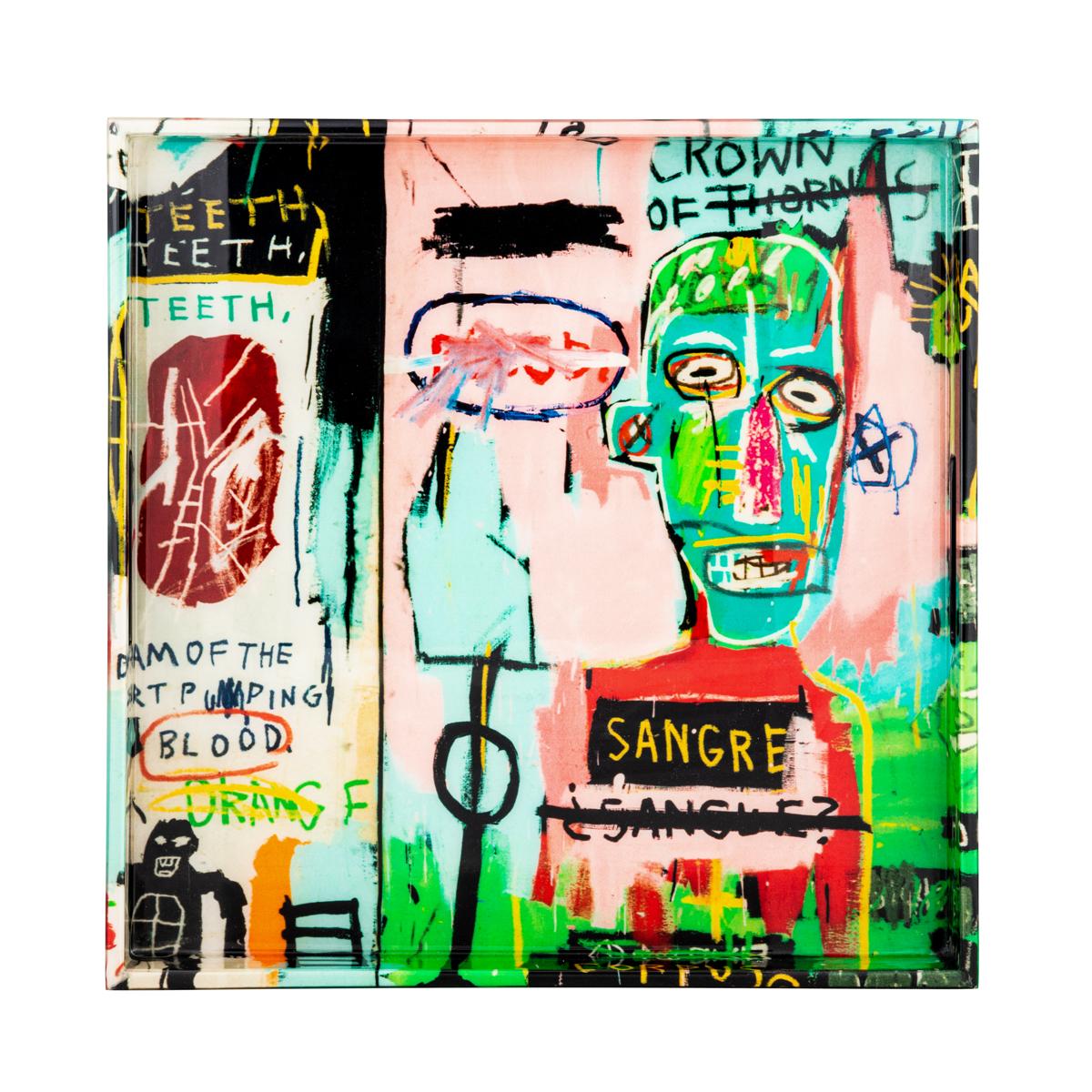This Artware exclusive pairs Jean-Michel Basquiat's iconic In Italian (1983) with a beautifully hand-crafted lacquered tray. This square tray is great all over the house - on your coffee table, in the bathroom, for serving cocktails, or catching