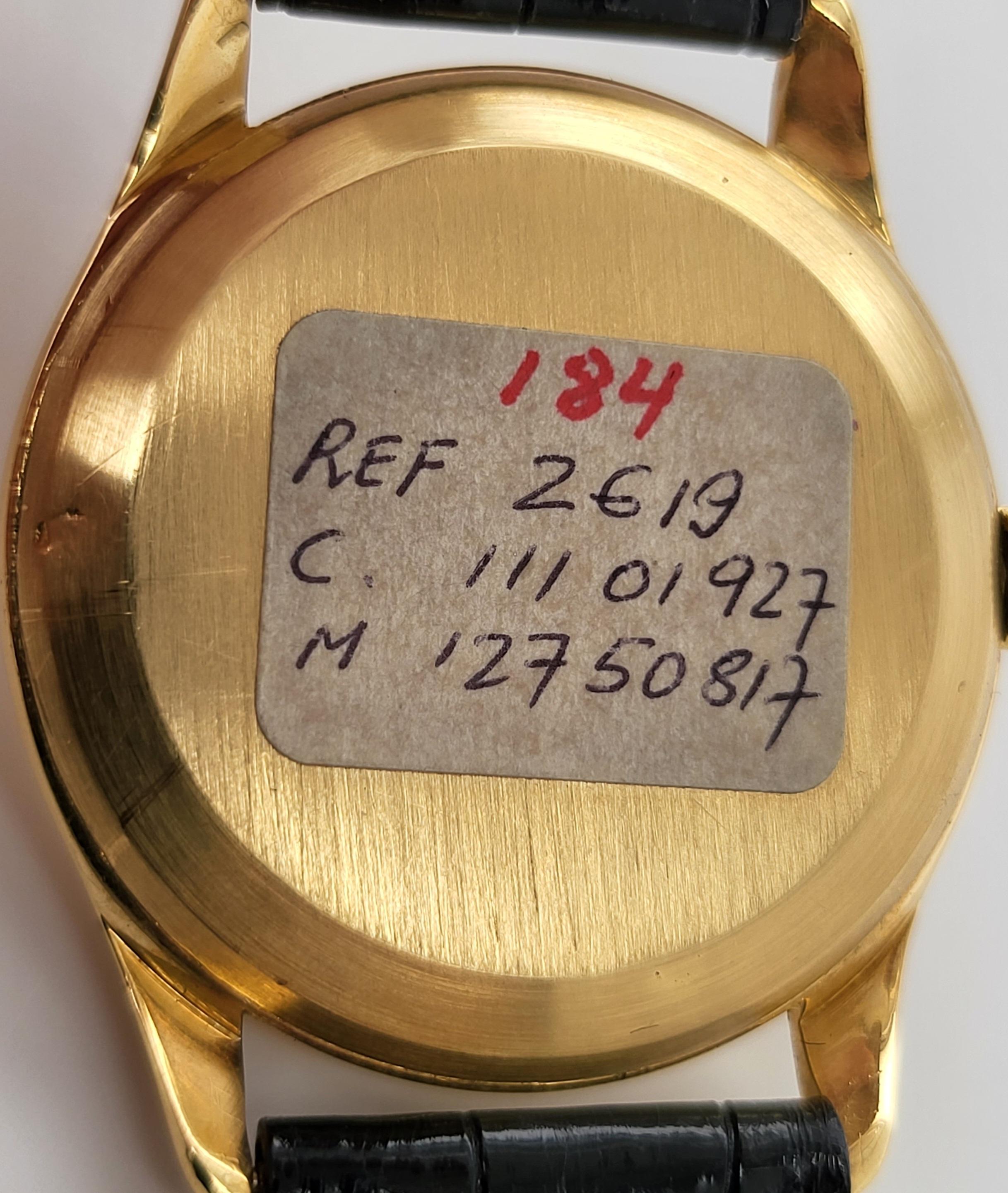 In Perfect Condition 18kt Yellow Gold Omega Reference 2619, Mechanical Movement 3