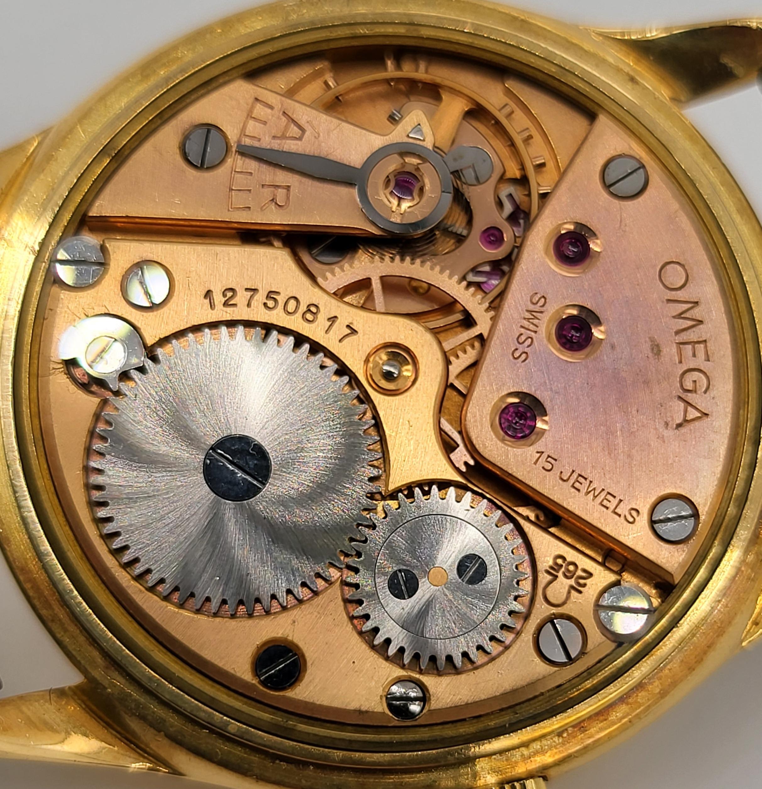 In Perfect Condition 18kt Yellow Gold Omega Reference 2619, Mechanical Movement 6
