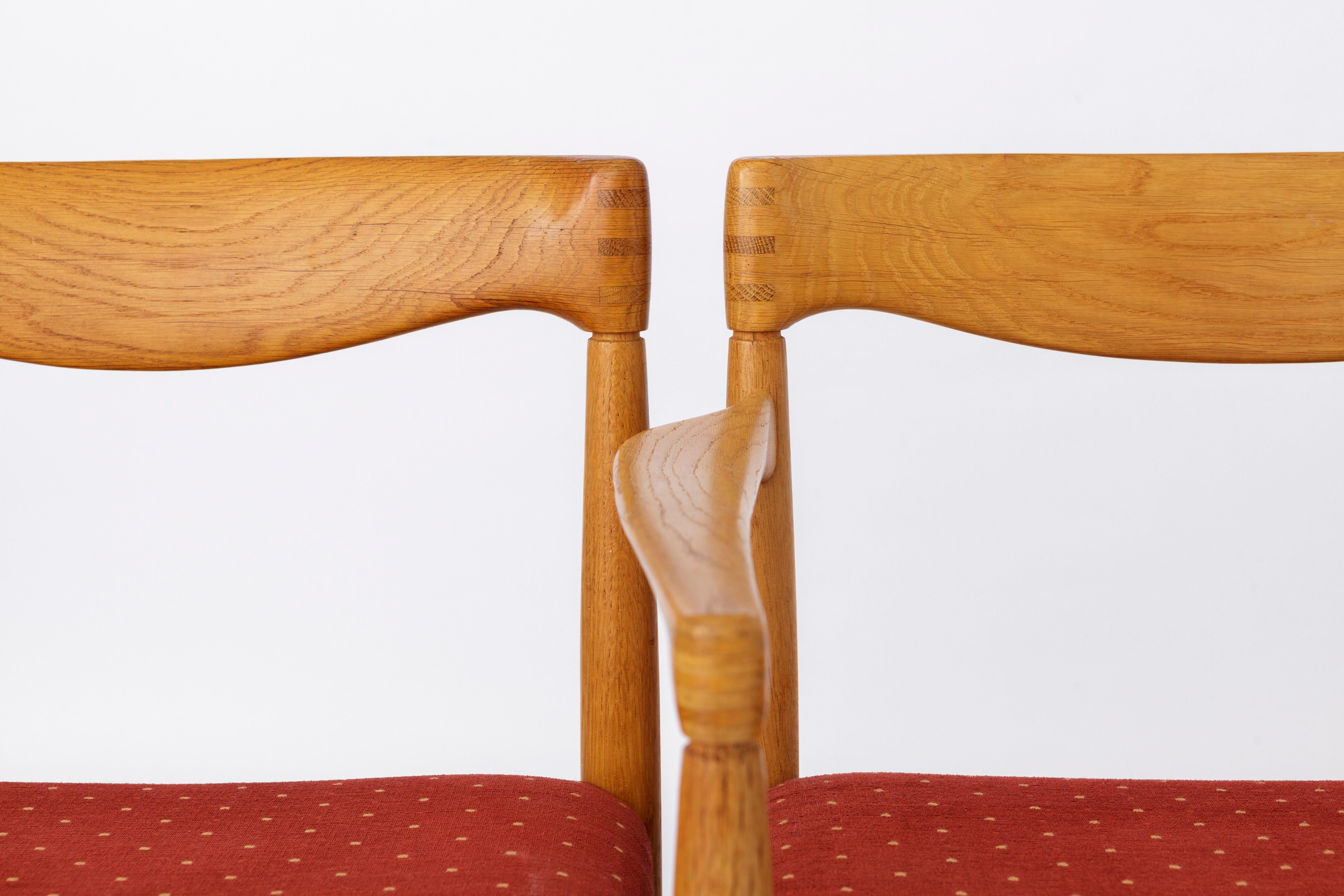 Mid-Century Modern En cours : Ensemble de 8 chaises en chêne, par H.W. Klein pour Bramin, années 1960 Danemark en vente