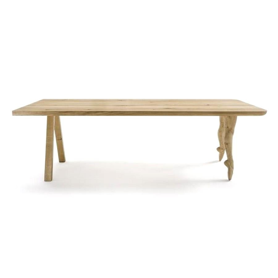Modern In Punta Di Piedi Oak Wood Dining Table, by Fabio Novembre, Made in Italy For Sale