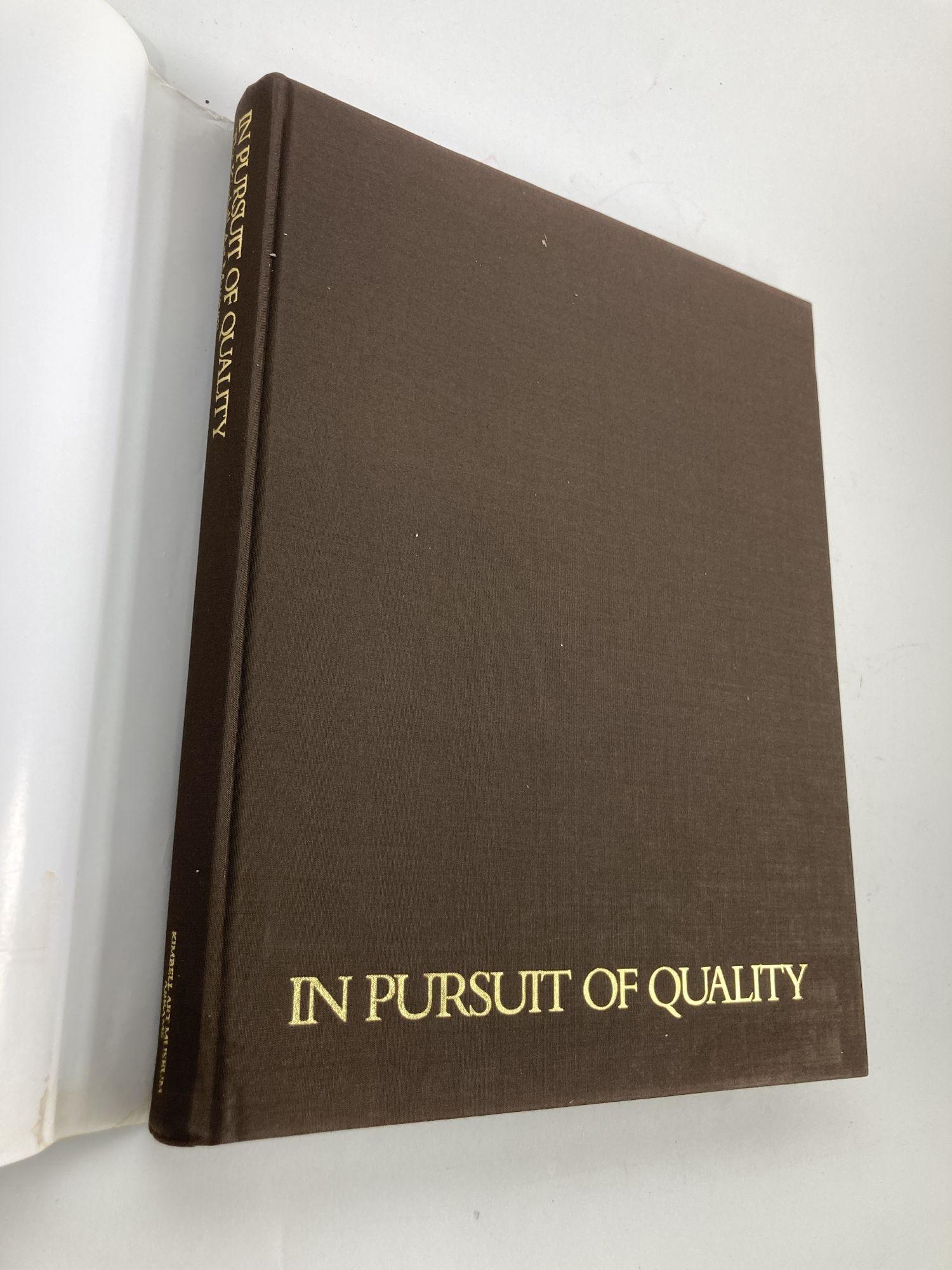 In Pursuit of Quality The Kimbell Art Museum Art and Architecture Hardcover Book For Sale 1