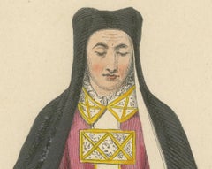 In Solemn Duty: A Canon in Contemplation, Hand-Colored Lithograph, 1847