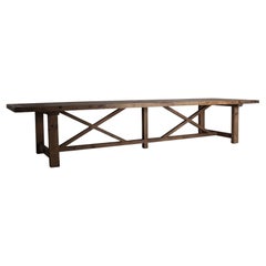 In-Stock 13 Ft. Traditional Style Dining Table In Aged Pine