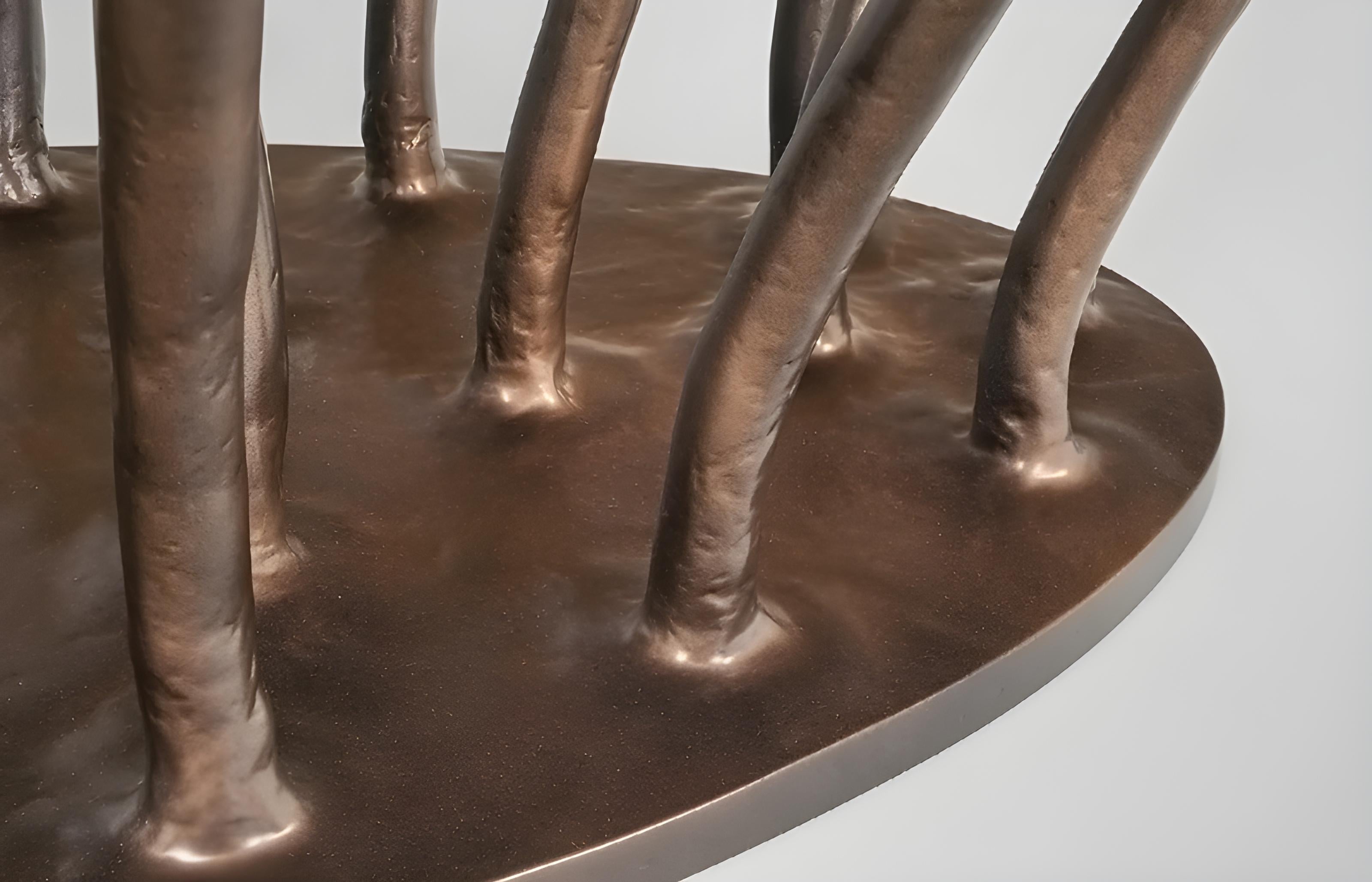 XXIe siècle et contemporain En stock-Table à manger Amorphous Finition Bronze en vente