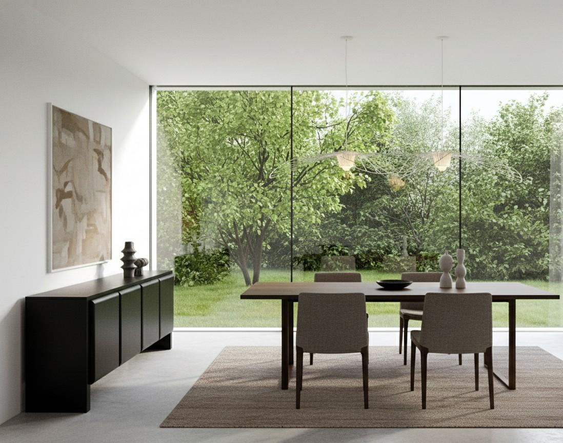 In Stock-Brutalist Minimal Sideboard In Dunkel gebeizt Eiche von Mondo Design Studio (Holz) im Angebot