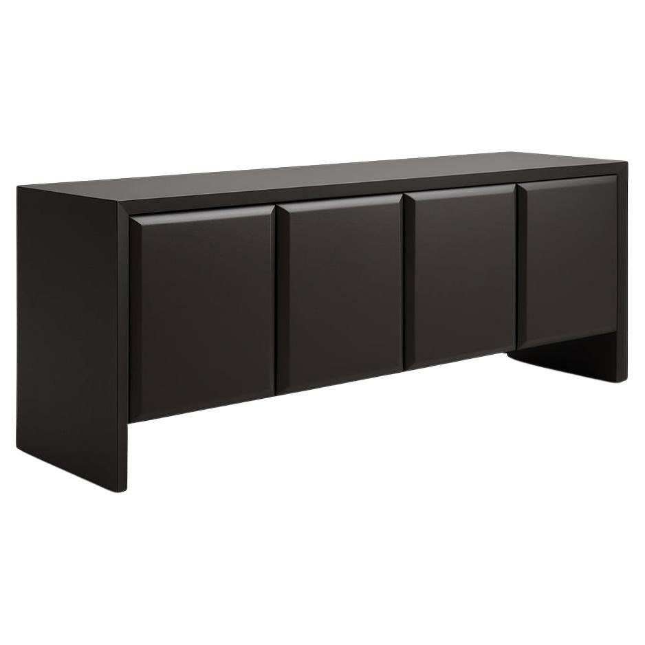 In Stock-Brutalist Minimal Sideboard In Dunkel gebeizt Eiche von Mondo Design Studio im Angebot