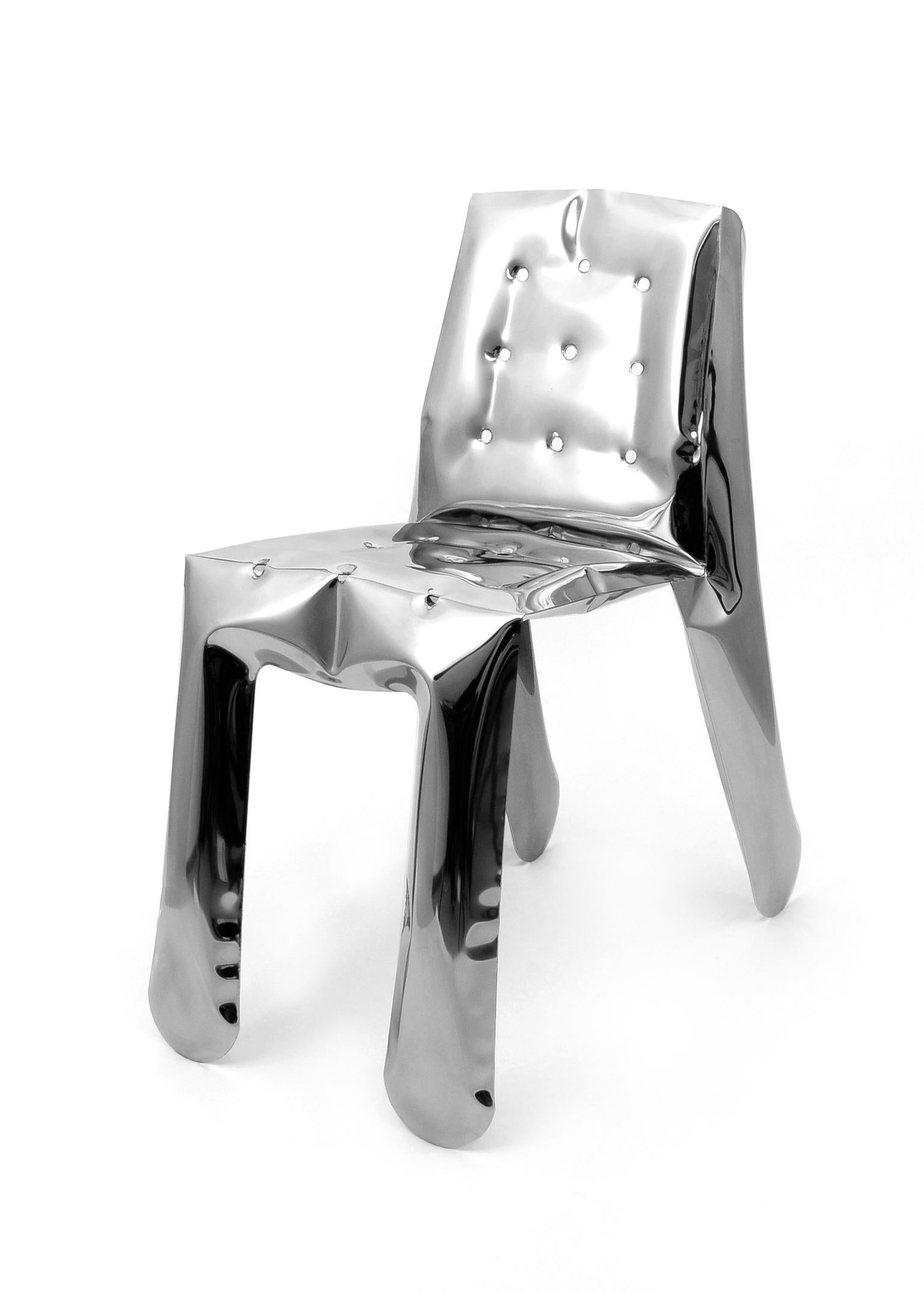 In Stock Chippensteel 0.5 Polished Stainless Steel Seating by Zieta For Sale 6