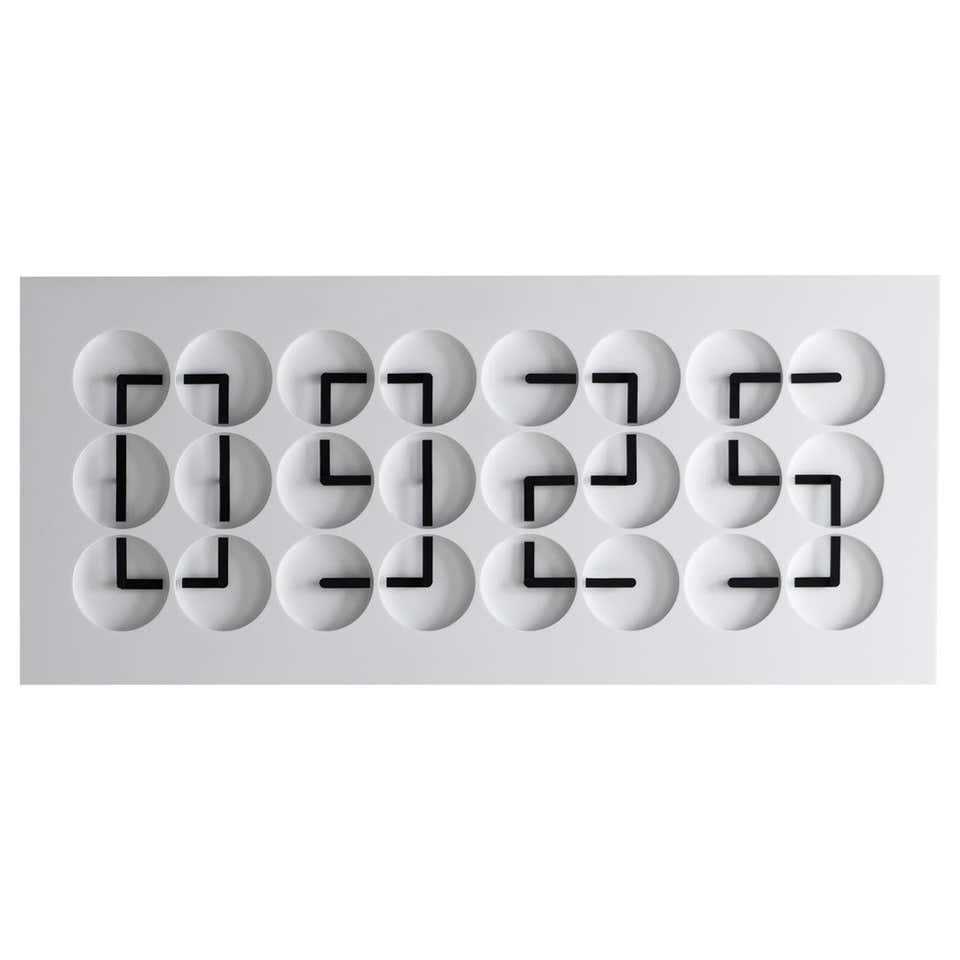 ClockClock 24 White with Golden Hands by Humans Since 1982, Kinetic ...