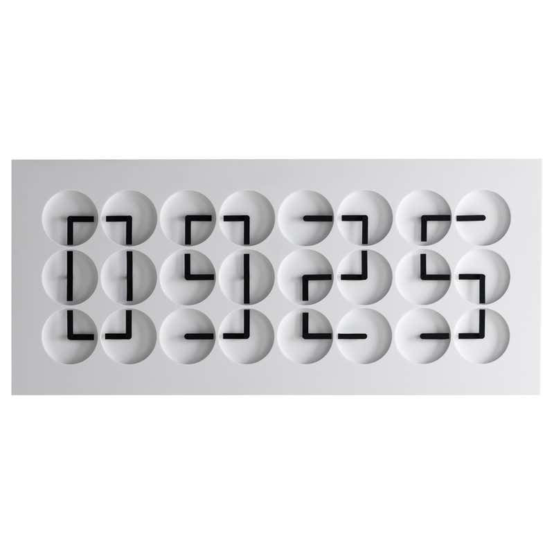 Objecthumans Clock ClockClock 24 White with Golden Hands by Humans Since 1982, Kinetic ...