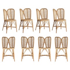 In-Stock, Contemporary Dining Chairs In Natural Rattan