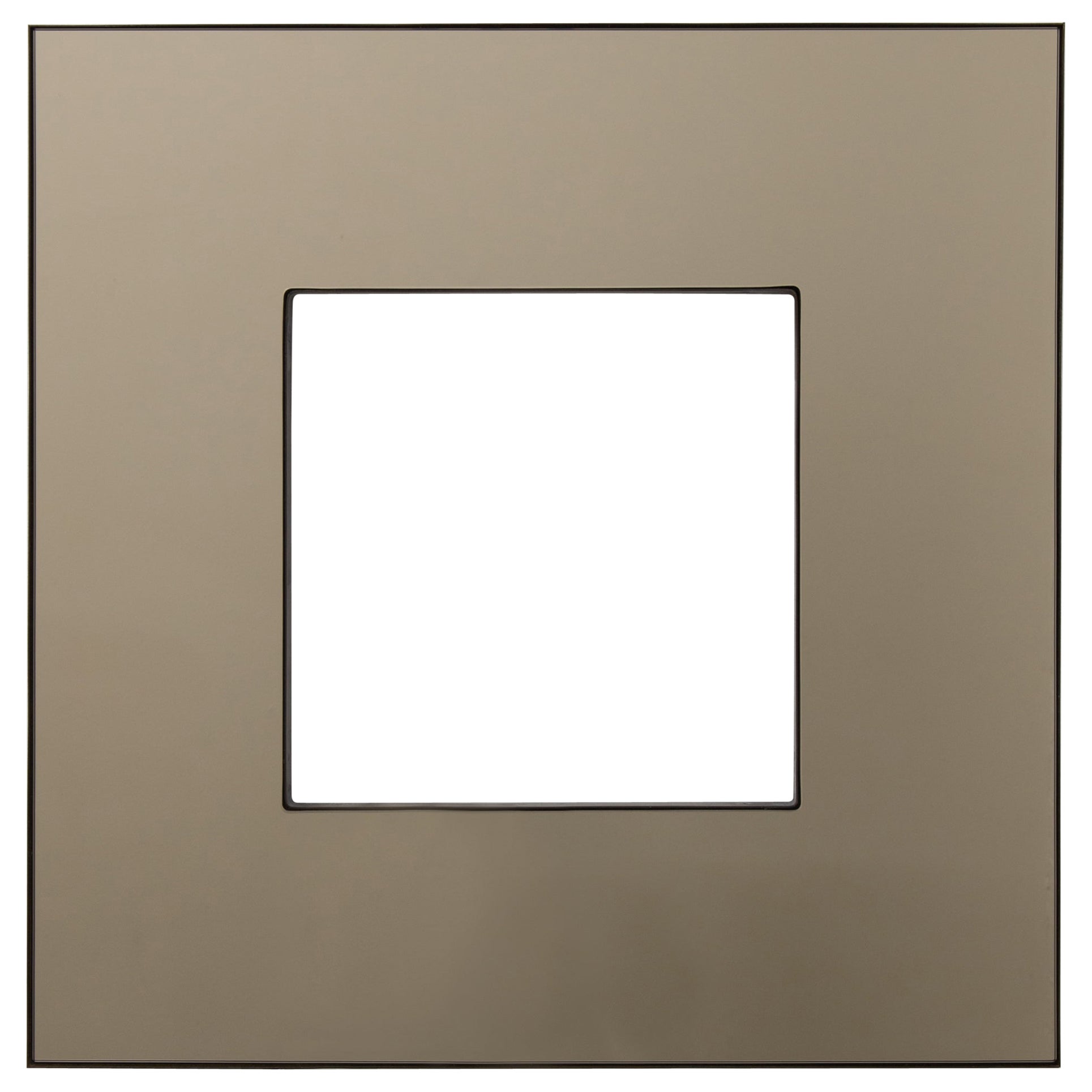 In Stock Donut Square Bronze Tinted Back Illuminated Contemporary Mirror, Medium