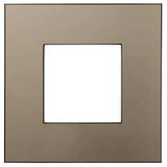 In Stock Donut Square Bronze Tinted Back Illuminated Contemporary Mirror, Medium