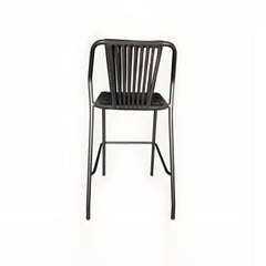 In Stock Duna Outdoor Barstool in Woven Rope and Aluminum, Set of 4