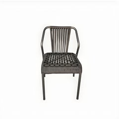In Stock Duna Outdoor Dining Chairs in Woven Rope and Aluminum, Set of 8