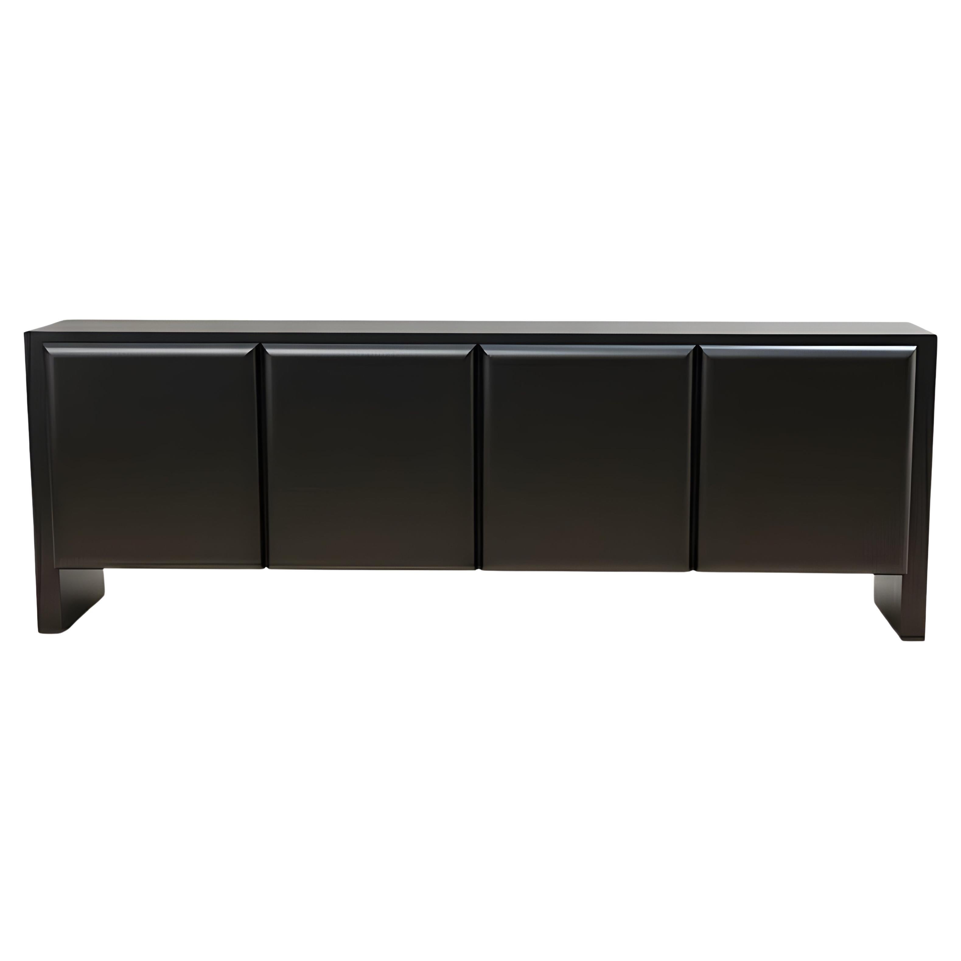 Vorrätig - Extra langes brutalistisches Buffet in dunkel gebeizter Eiche von Mondo