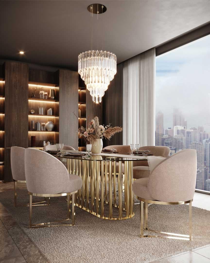 Vergoldeter Lotus-Kronleuchter aus In-Stock mit gestuften Glasblättern, vergoldet im Zustand „Neu“ im Angebot in NEW YORK, NY
