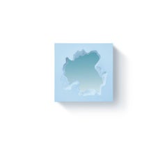 In stock Gufram Broken Square Mirror Blue by Snarkitecture Limited Edition of 33