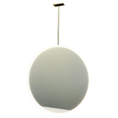 Auf Lager Beleuchtete Decke Aufgehängte Orbis Runder Spiegel Messingrahmen