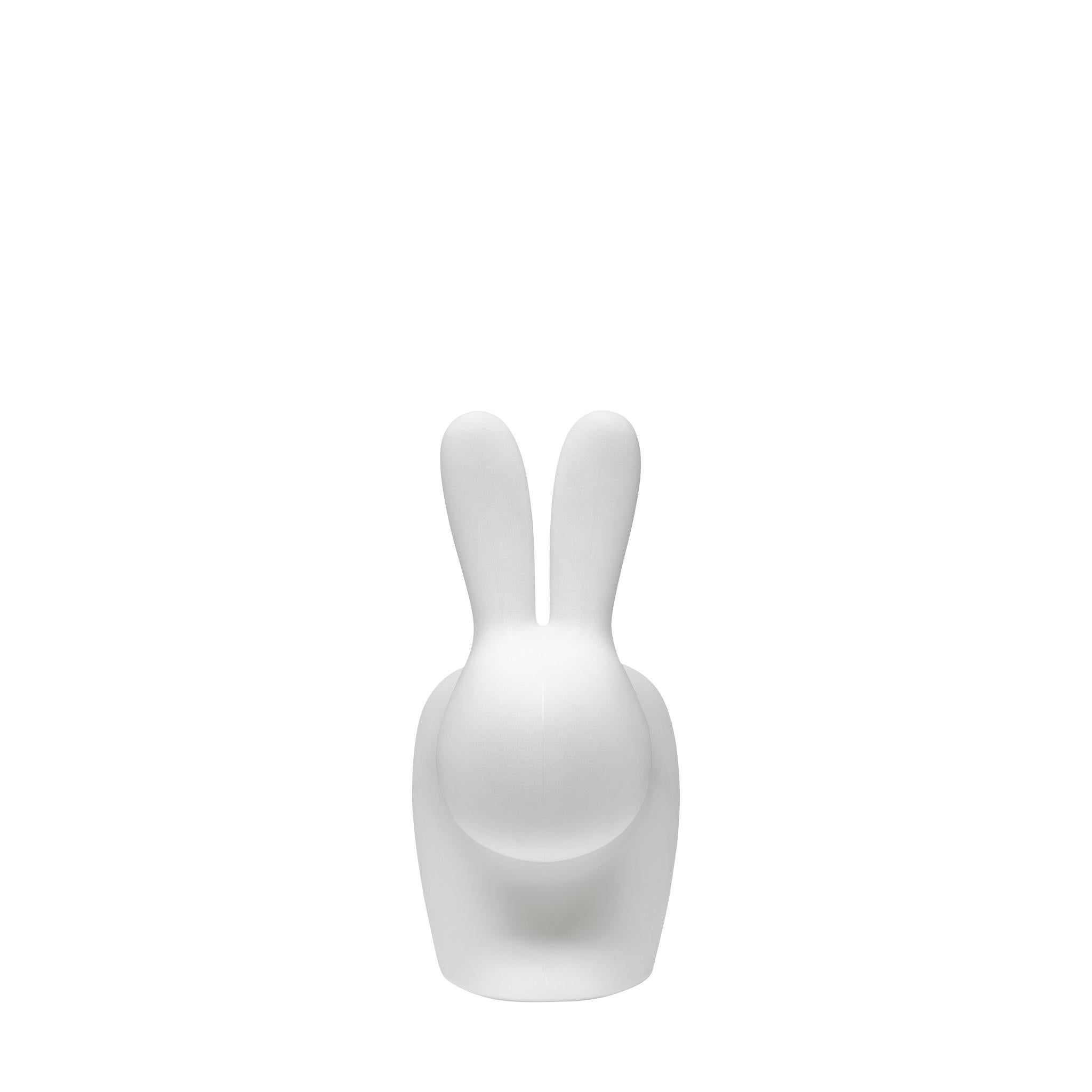 Rabbit chair goes bright! Designed by Stefano Giovanonni and immediately become a pop icon, it can both be used as a light source and a chair. Sit by leaning against the ears or ride it and rest your forearms on its ears. The most authentic Qeeboo’s