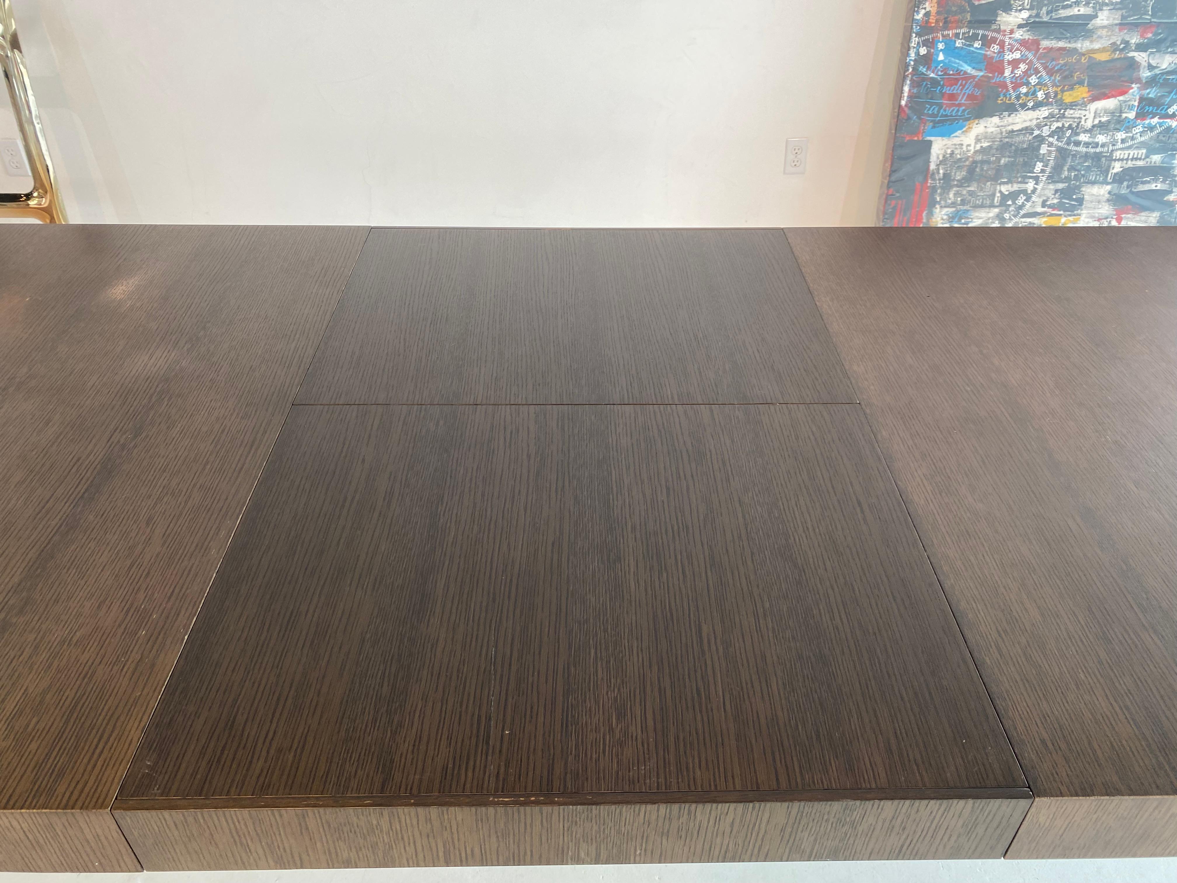 In stock in Los Angeles, B&B Italia Athos Table Brown Oak & Chrome by Paola Piva 8