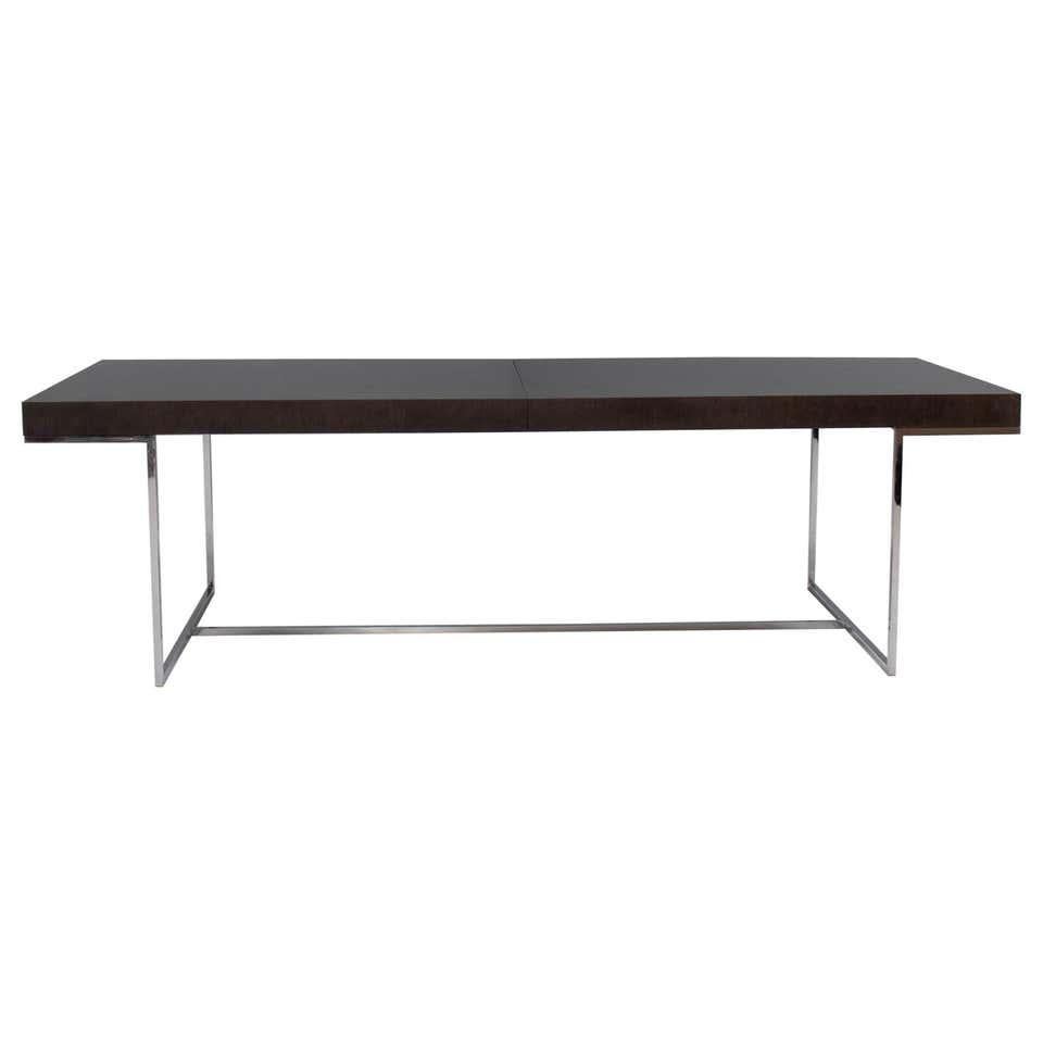 B&B Italia Athos extendable table brown oak & chrome
Designed by Paola Piva
In stock in Los Angeles
Condition: Pre-owned, distressed (please see product images to see the condition of the actual table)

The Athos ‘12 rectangular table comes in two