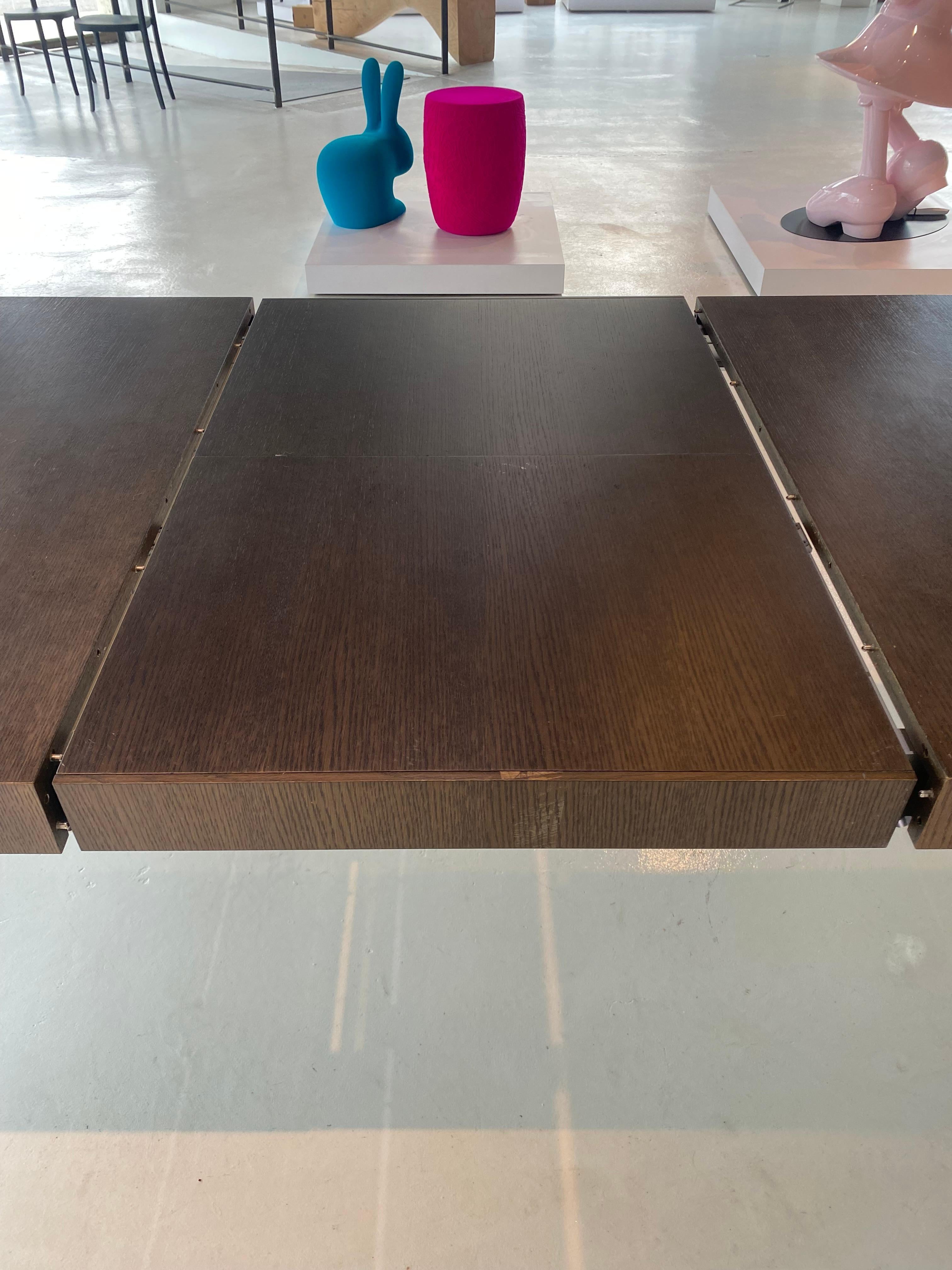 In stock in Los Angeles, B&B Italia Athos Table Brown Oak & Chrome by Paola Piva 12
