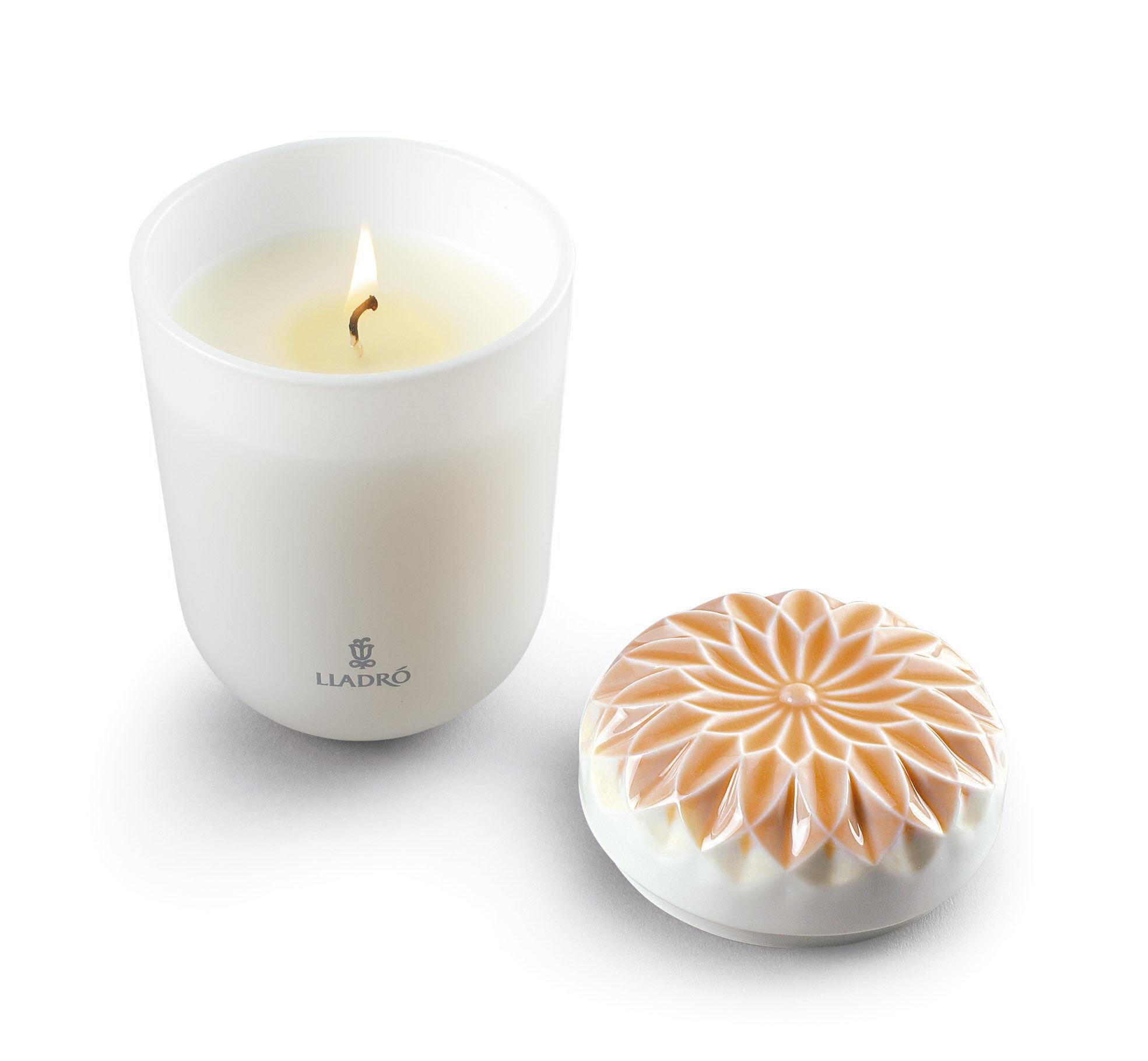 Echoes of nature candle. Gardens of Valencia Scent
In stock in Los Angeles

Home candle in Matte white porcelain with a fruity aroma and an elaborate porcelain lid, hand engraved and hand painted with a design that is a metaphor for the fragrance