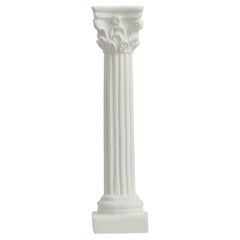 In Stock in Los Angeles, Greek Temple Sculpture White Candlestick Holder