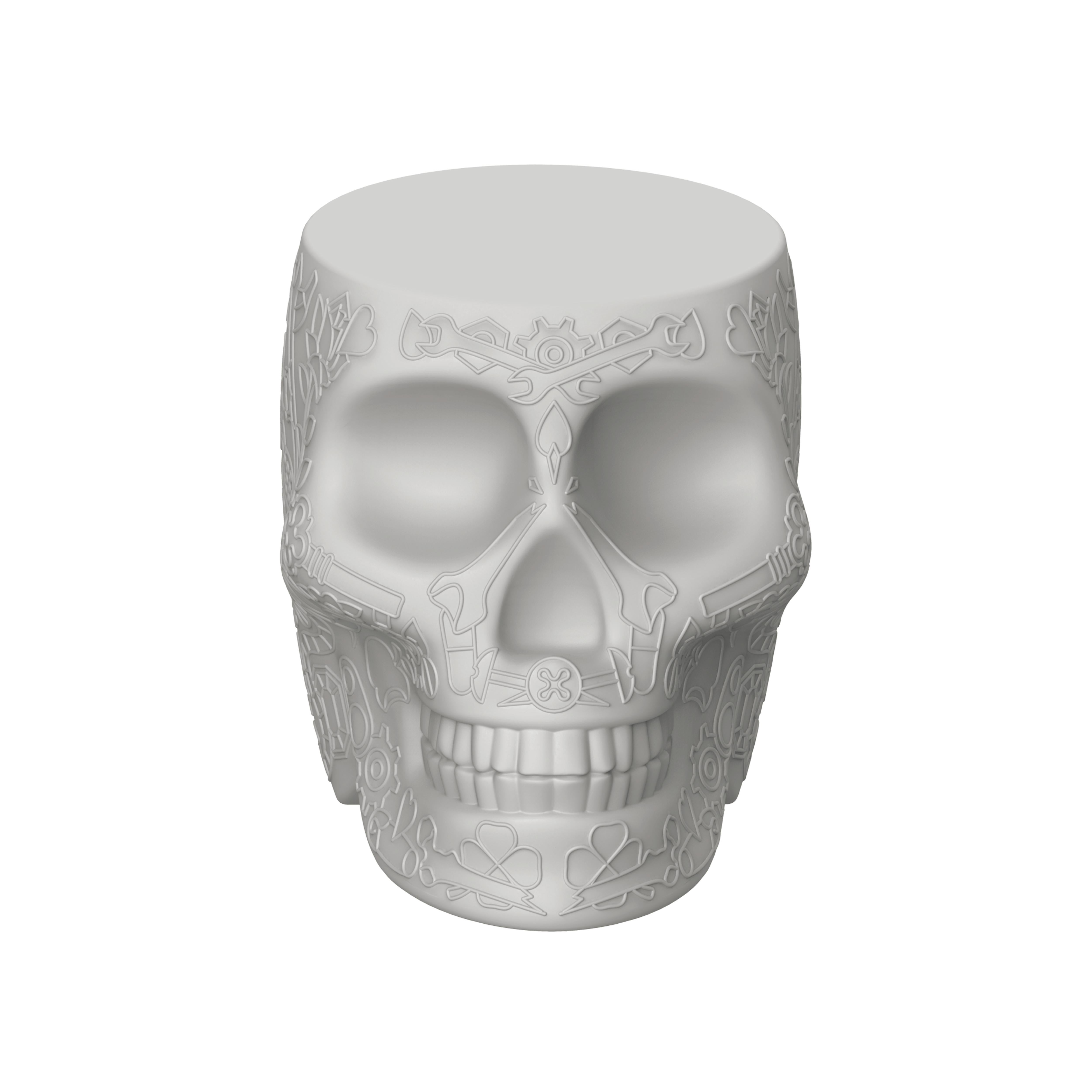 in Stock in Los Angeles, Grey Mexico Skull Mini Portable Charger