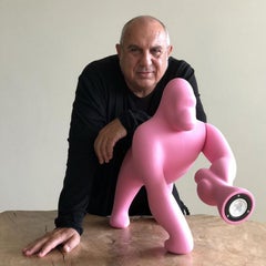 Lampe Kong XS Gorilla rose vif par Stefano Giovannoni, en stock à Los Angeles