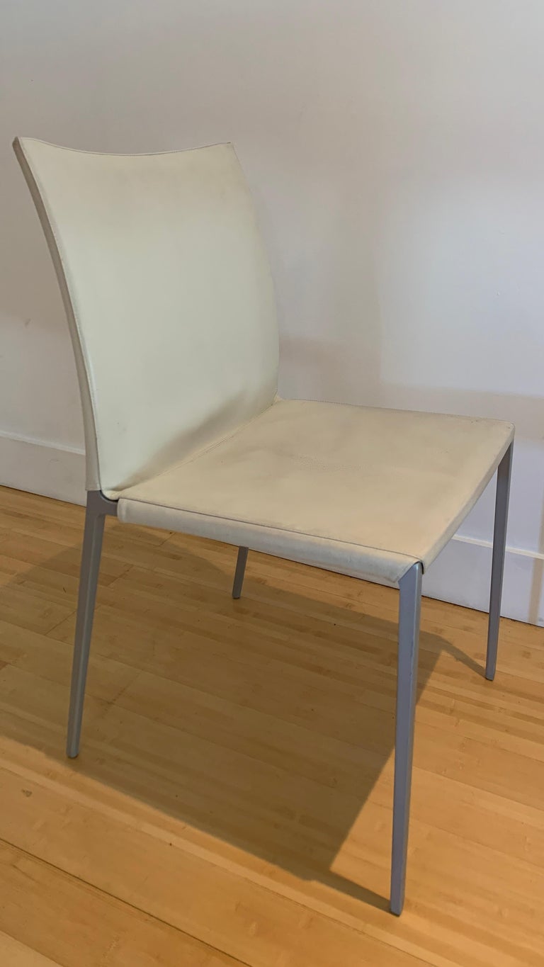In Stock in Los Angeles, Lia Leather Dining Chair by Roberto Barbieri ...