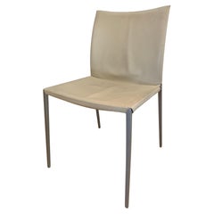 In Stock in Los Angeles, Lia Leather Dining Chair by Roberto Barbieri, Zanotta