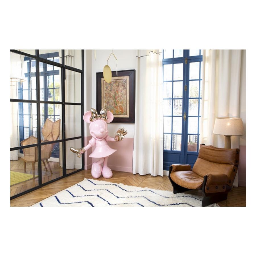 Modern In Stock in Los Angeles, Life-Size 4.6 Ft Tall Glossy Pink Minnie, Pop Sculpture