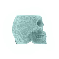 In Stock in Los Angeles, Light Blue Mexico Skull Mini Portable Charger