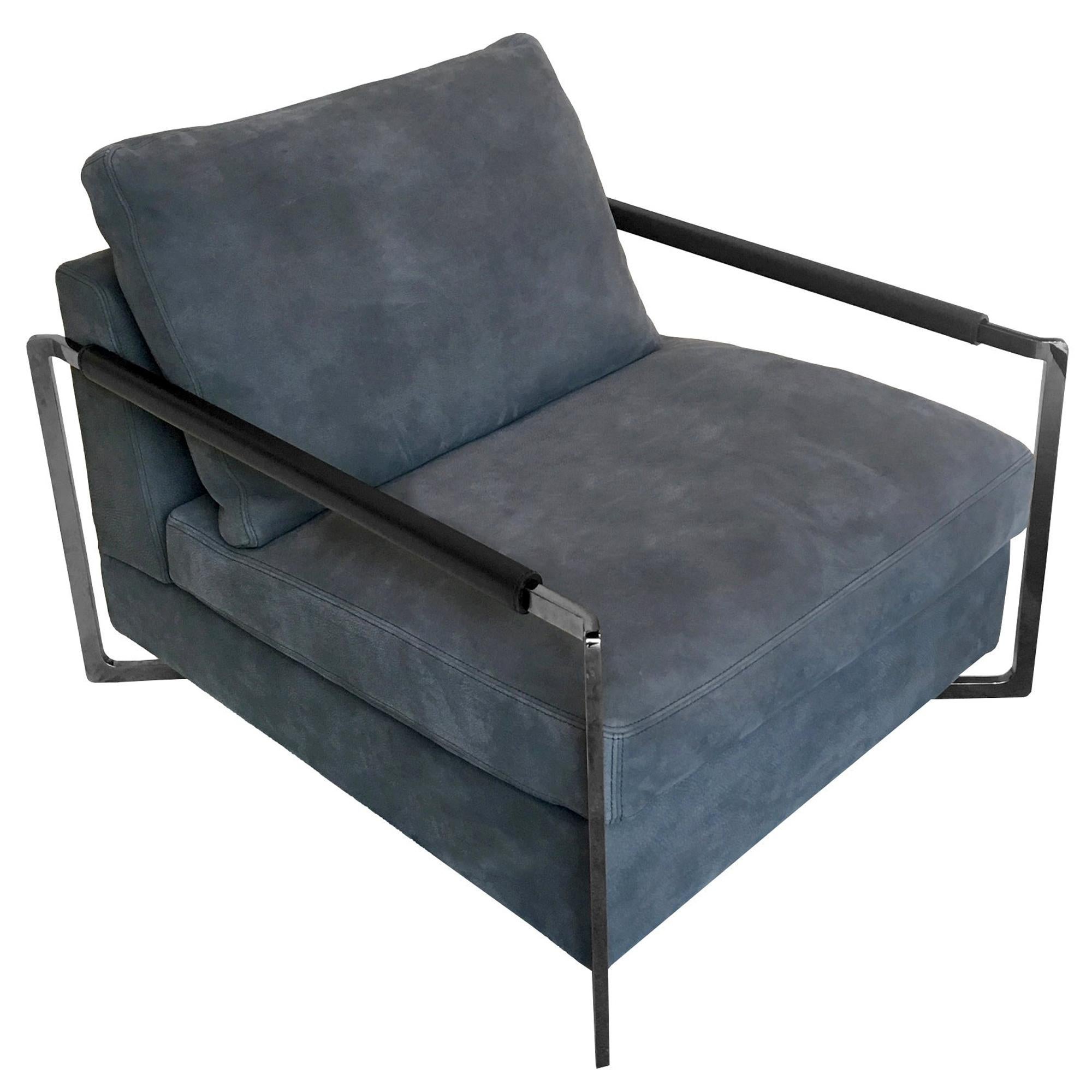 In Stock in Los Angeles, No Logo Grey Armchair by Sergio Bicego, Made in Italy