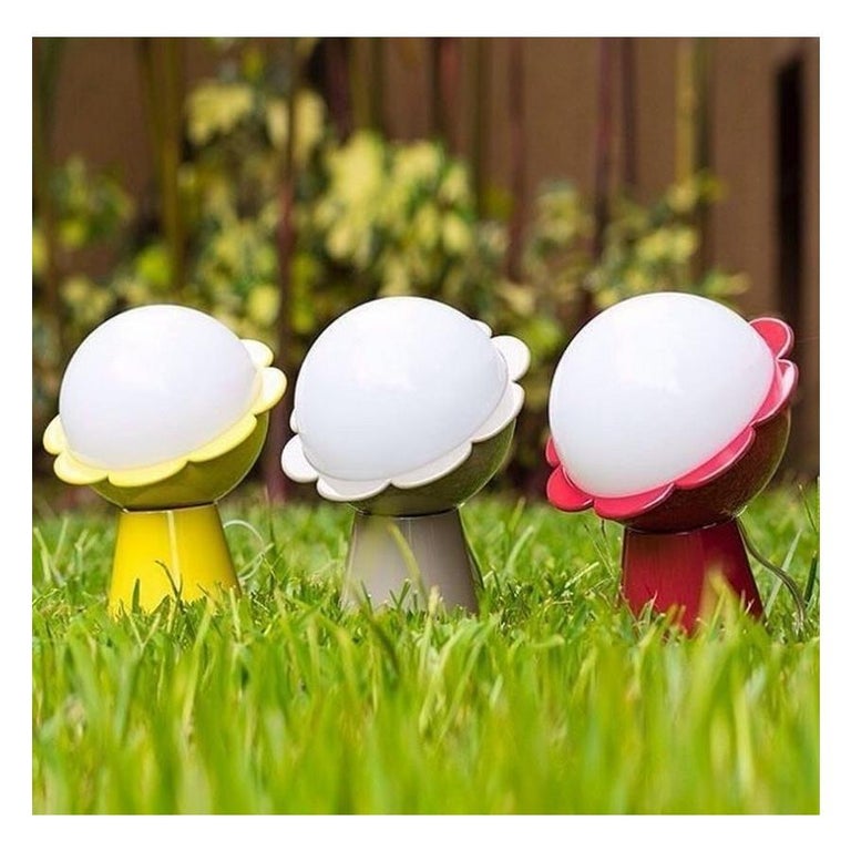 In Stock in Los Angeles, Pink Daisy Lamp with LED by Nika Zupanc, Made